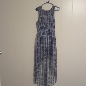 High low, sleeveless, light weight, flowy dress